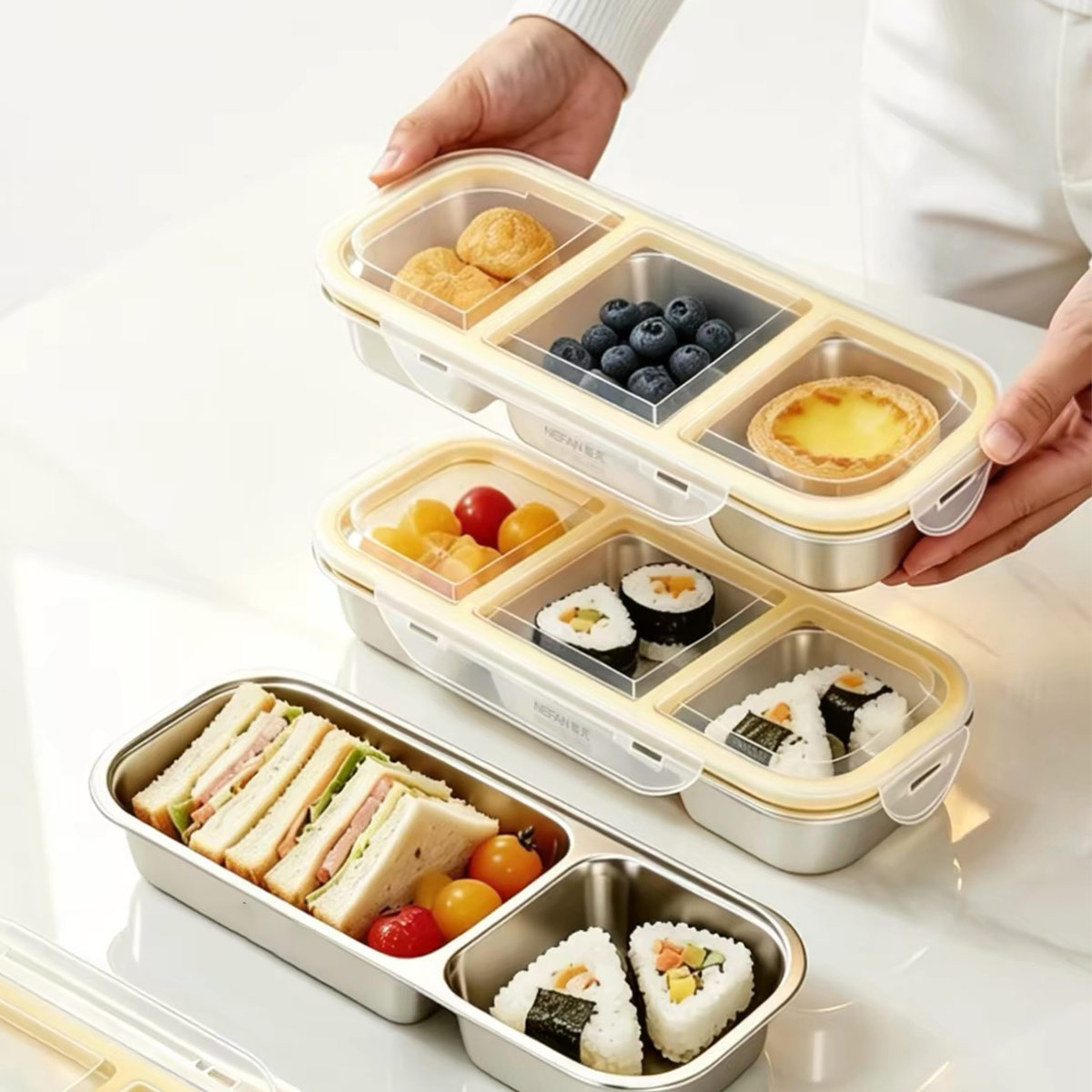 Stainless Bento Box - Stainless Steel Food Storage Box with