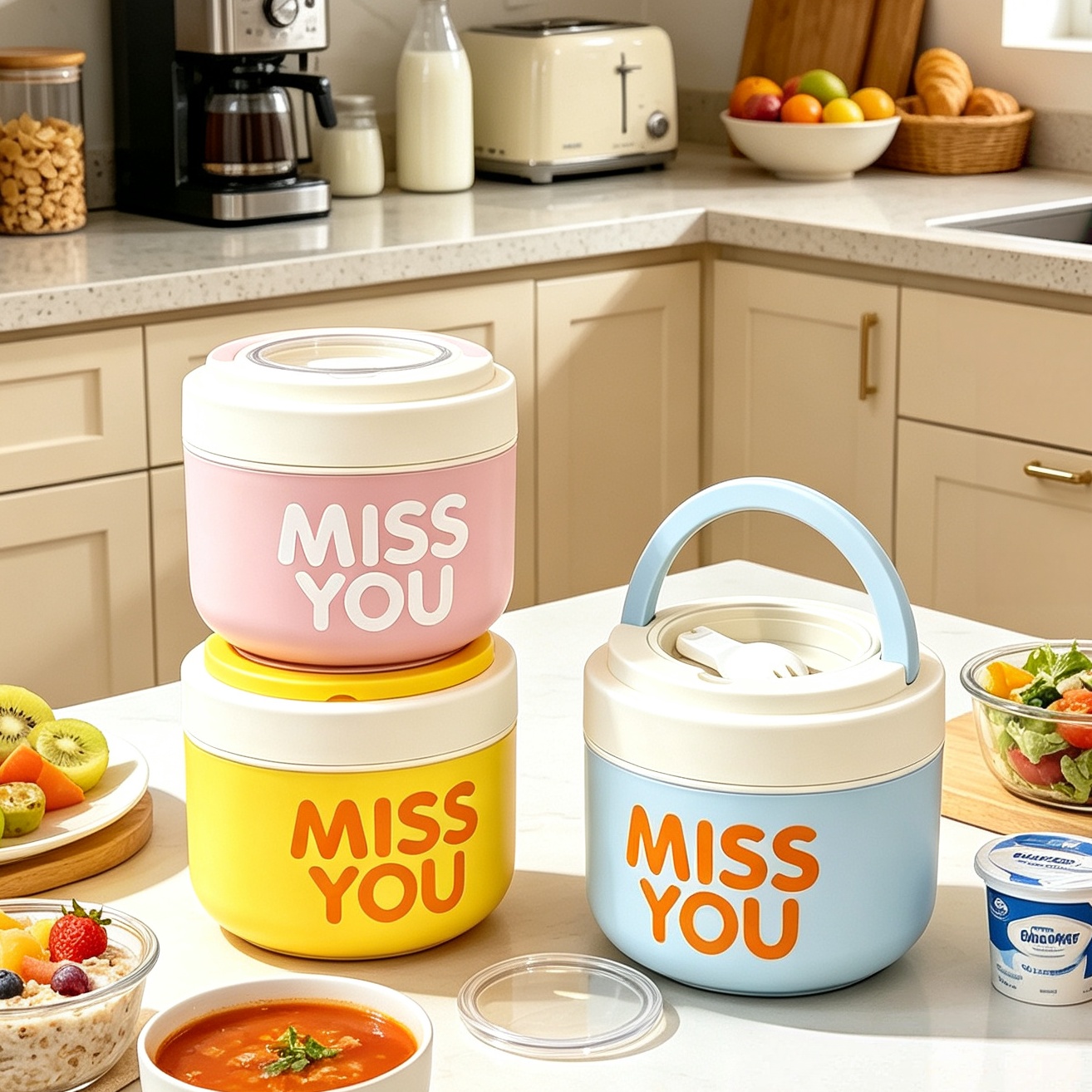 Stainless Bento Box - 304 Stainless Steel Insulated Breakfast Cup,