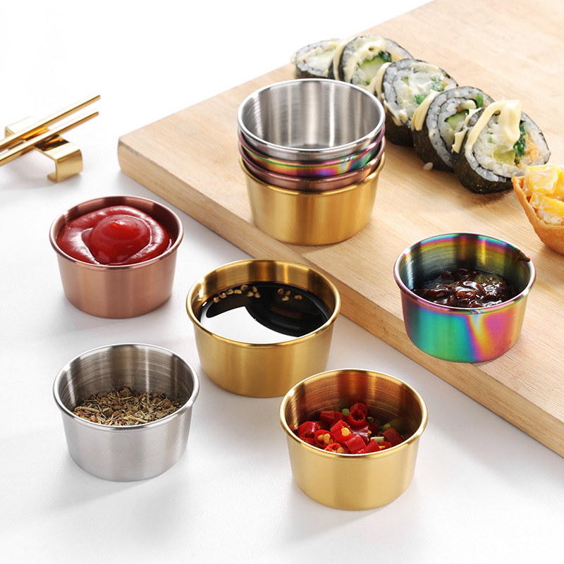 Sauce Dipping Cup - 304 stainless steel dipping cup, golden