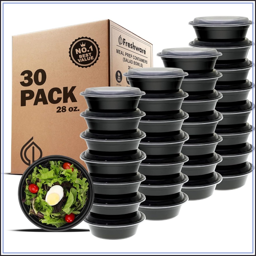 Meal Prep Microwave - Meal Prep Containers with Lids 30