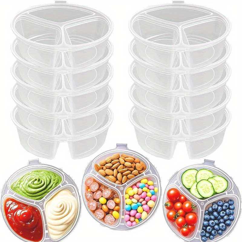 Meal Prep Day - Round 3-Compartment Disposable Food Containers with