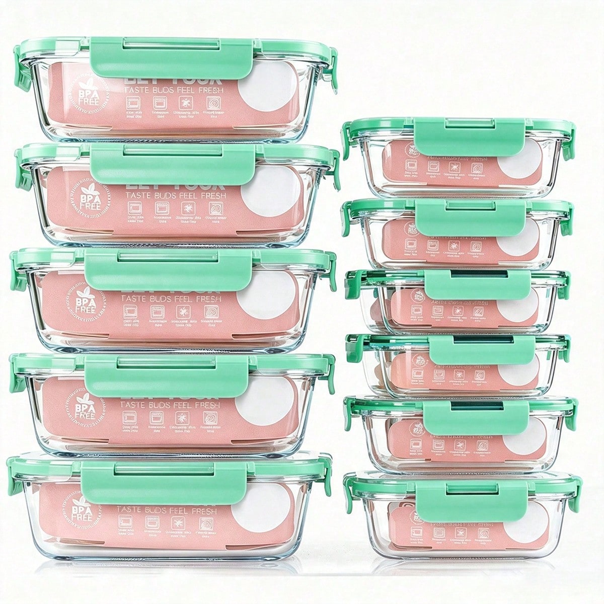 Meal Prep Microwave - 10 Pack Glass Meal Prep Containers,