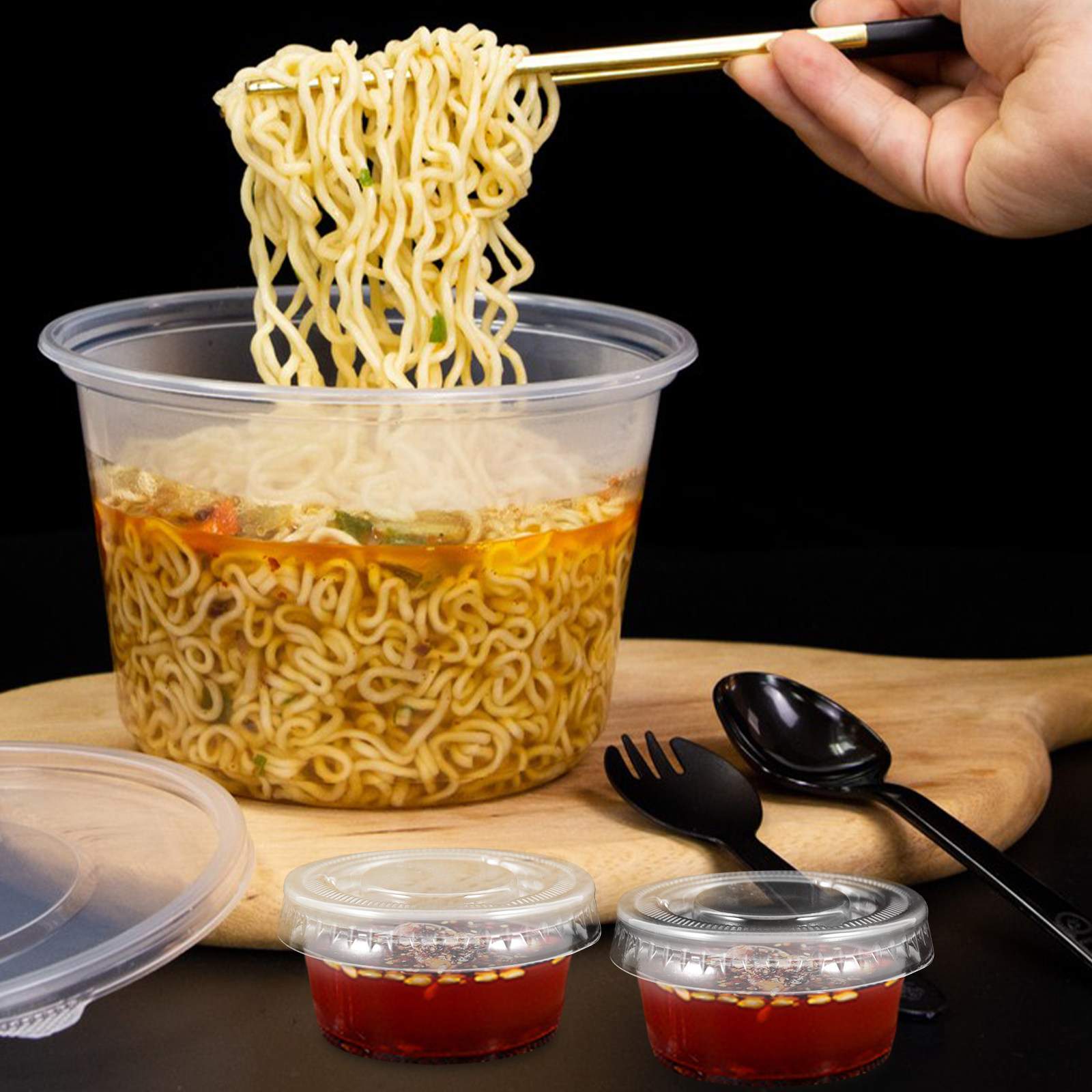 Sauce Dipping Cup - 100 Pcs Cup Container Bulk Condiment