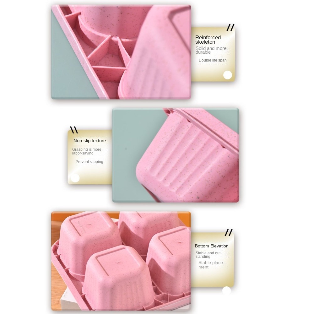 1pc Reusable Wheat Straw 4 Com - огляд і ціна Meal Prep Day