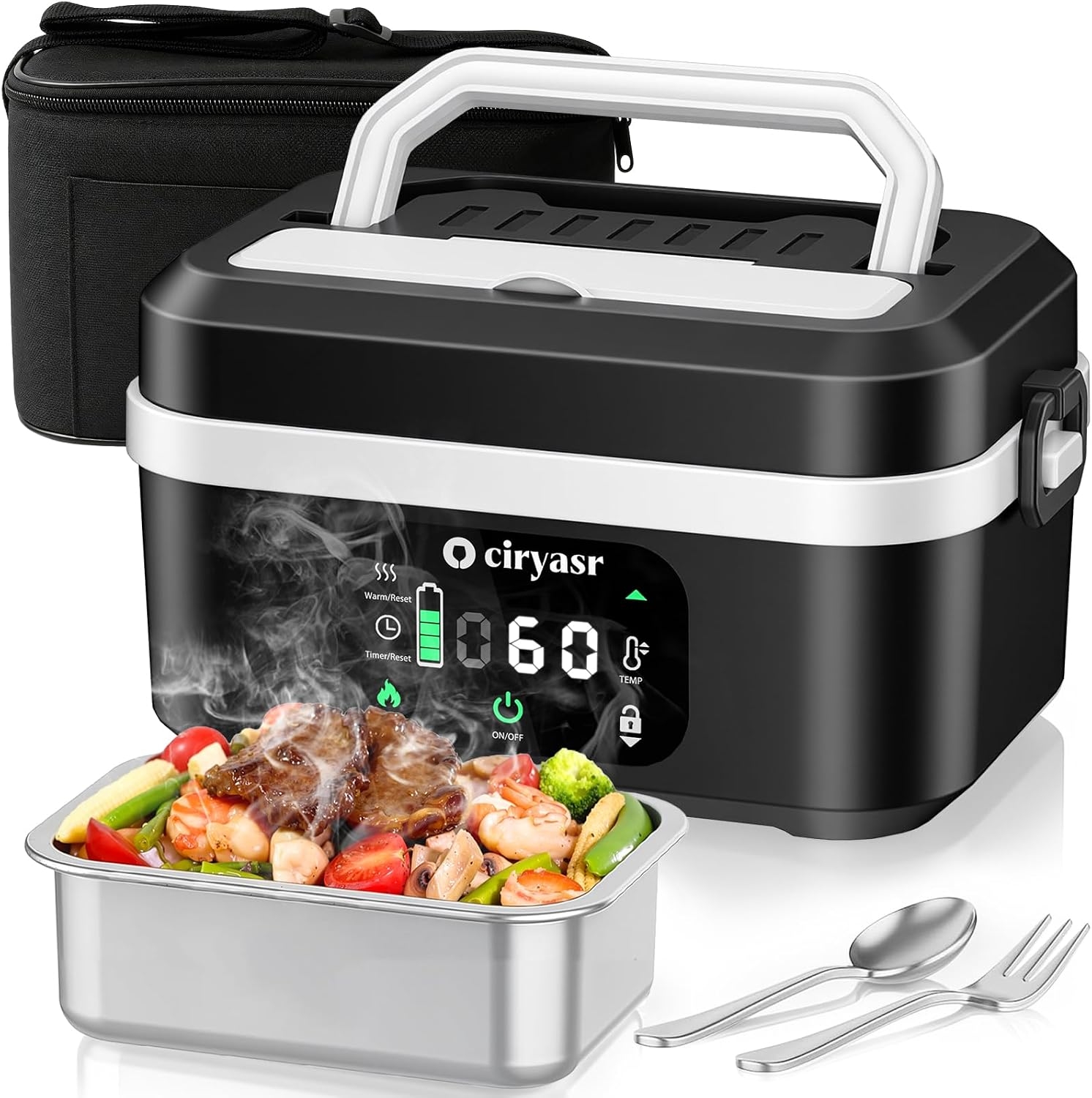 Powerful Electric Lunch Box, 1 - огляд і ціна Stainless Bento Box