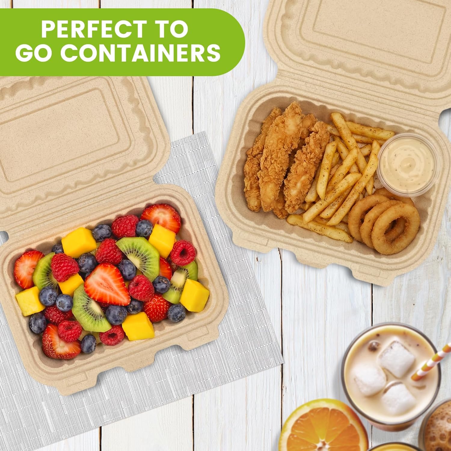 50 Pack 16oz Clamshell Take Ou - огляд і ціна Meal Prep Microwave