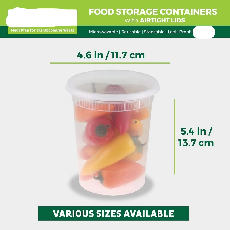 [24 Set] 8oz-32 Oz Plastic Del - огляд і ціна Meal Prep Microwave