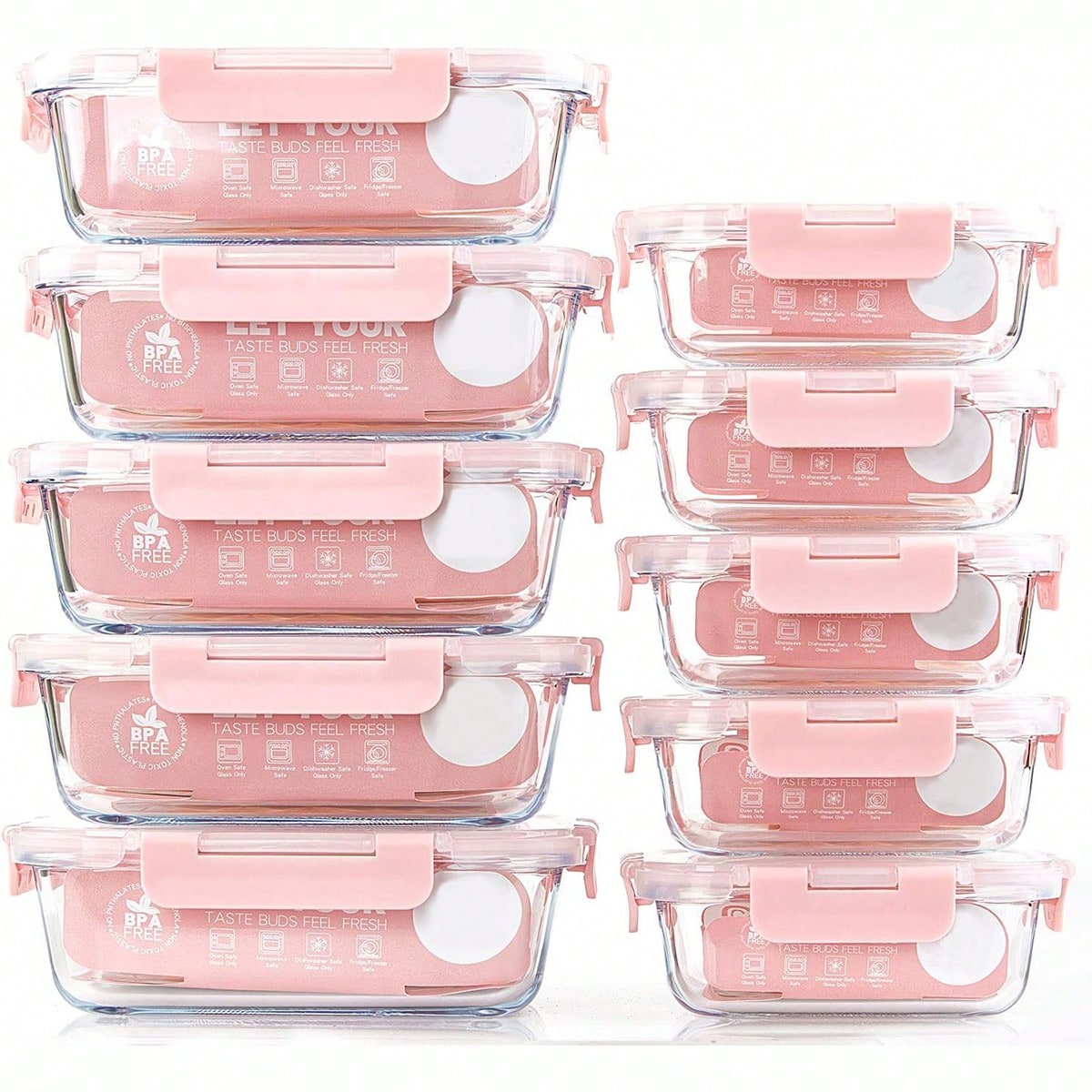10 Pack Glass Meal Prep Contai - огляд і ціна Meal Prep Microwave