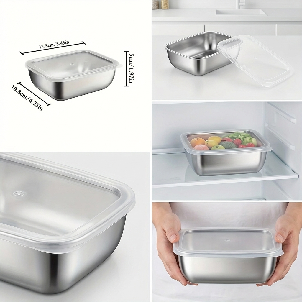 5PCS Stainless Steel Food Stor - огляд і ціна Meal Prep Day