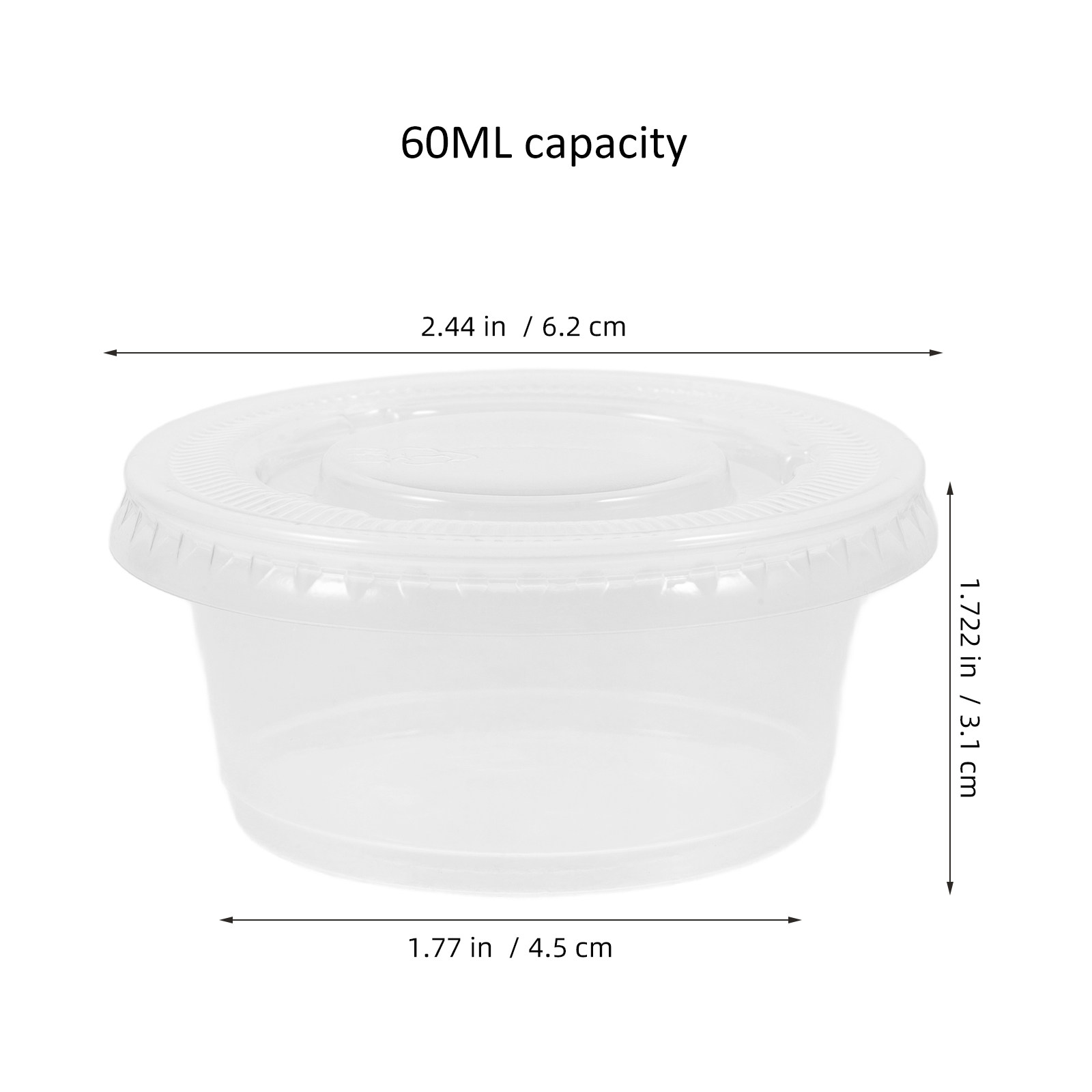 100 Pcs Cup Container Bulk Con - огляд і ціна Sauce Dipping Cup
