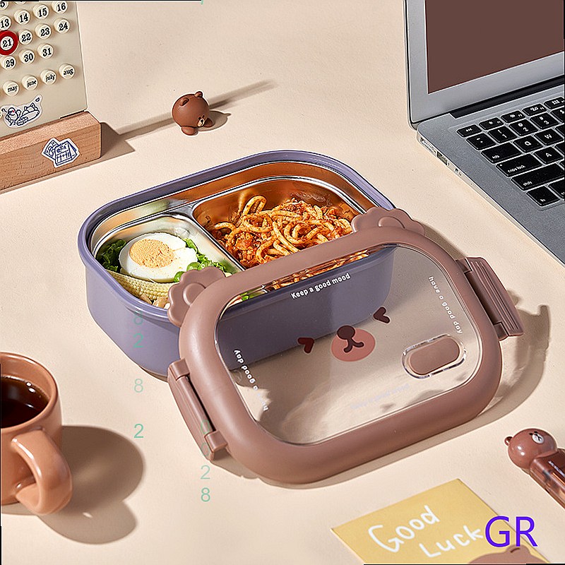 Cute Bear Stainless Steel Insu - огляд і ціна Stainless Bento Box