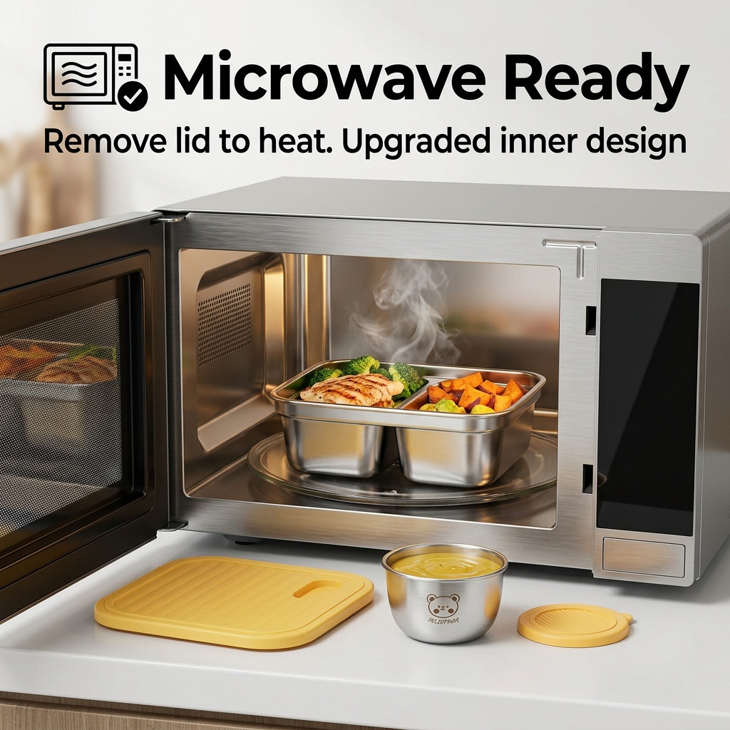 304 Stainless Steel Lunch Cont - огляд і ціна Meal Prep Microwave