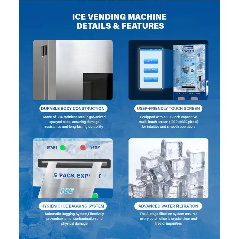 Commercial Fully Automatic Ice - огляд і ціна Meal Prep Vending Machine