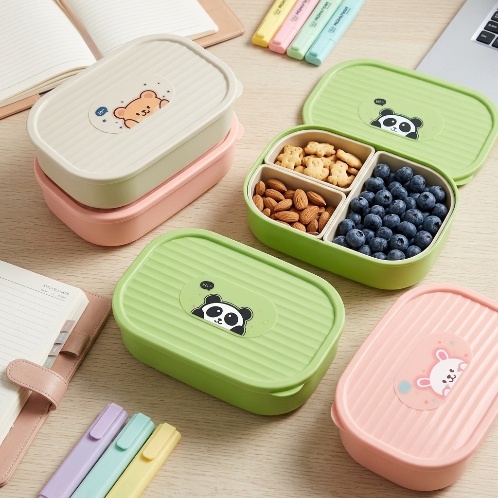 Cute Plastic Divided Lunch Box - огляд і ціна Meal Prep Microwave