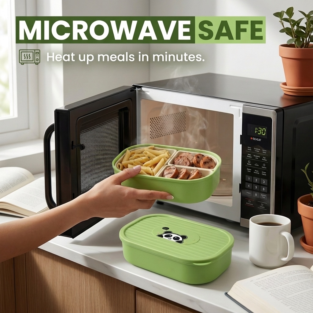 Cute Plastic Divided Lunch Box - огляд і ціна Meal Prep Microwave